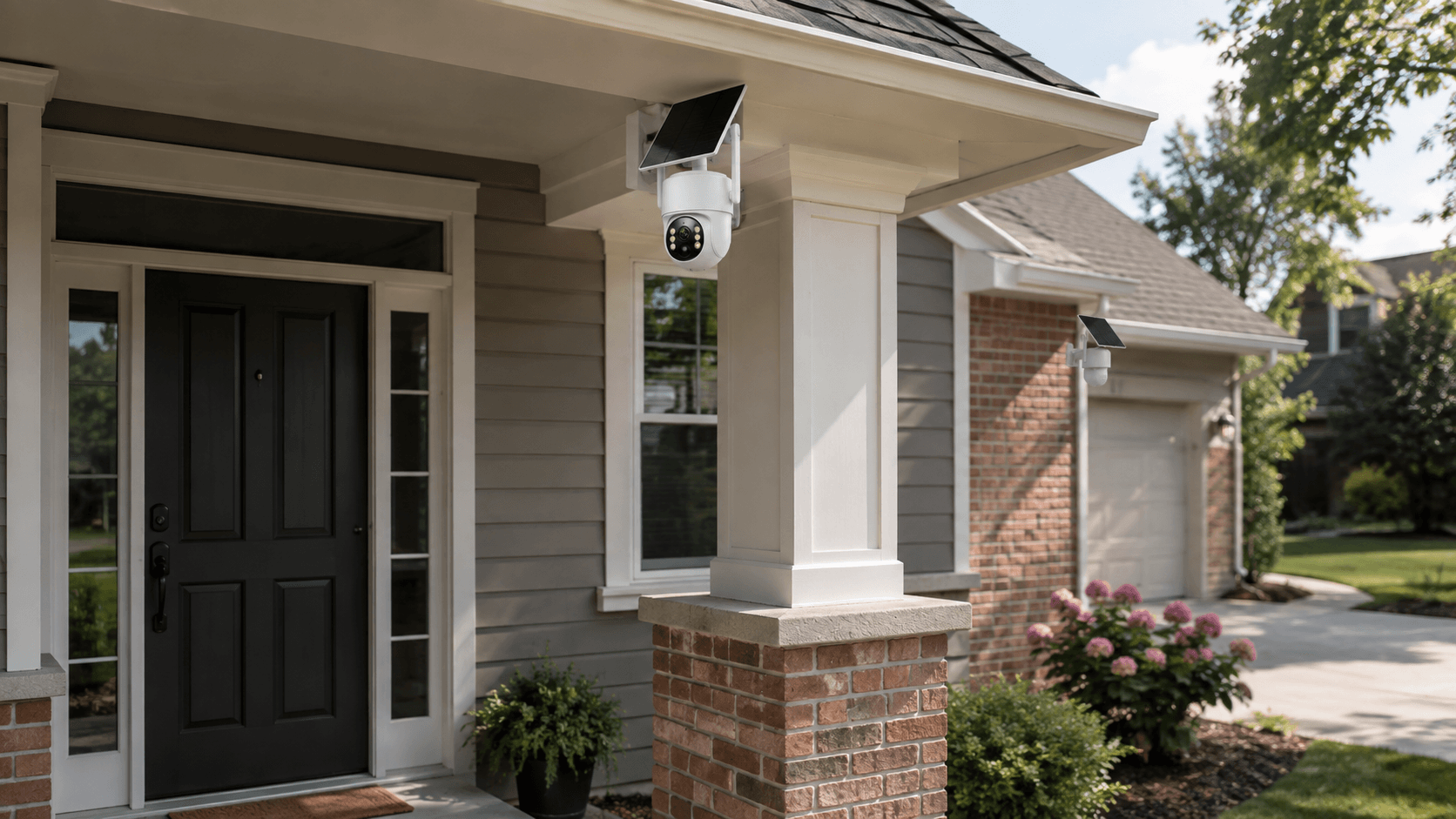 How to install an outdoor security camera on a house exterior