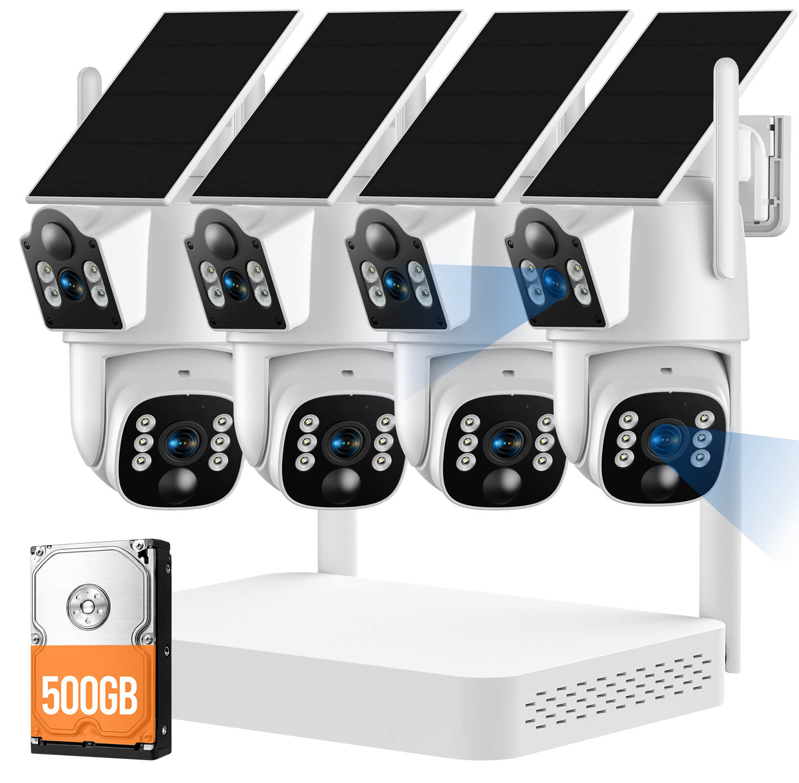 CAMCAMP SC56 Wireless Solar Powered Dual Lens Security Camera System