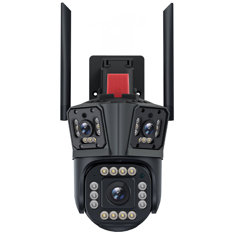 6K WiFi Security Camera with Three Lens, Color Night Vision, Auto Tracking and Instant Alert