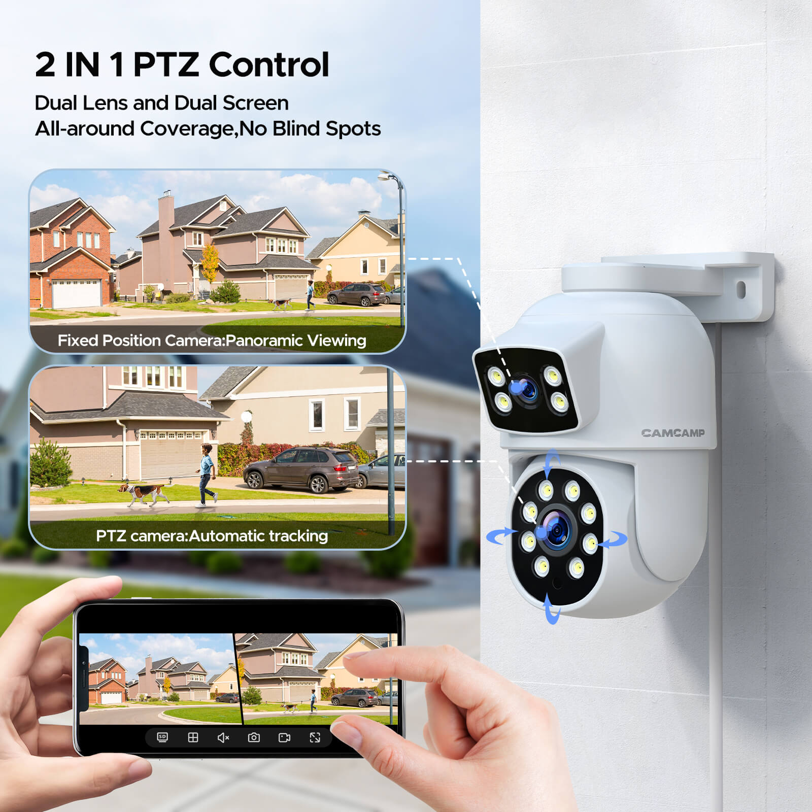 Camcamp SC52 POE Security Camera System 8CH NVR with 500GB HDD for 24/7 Record