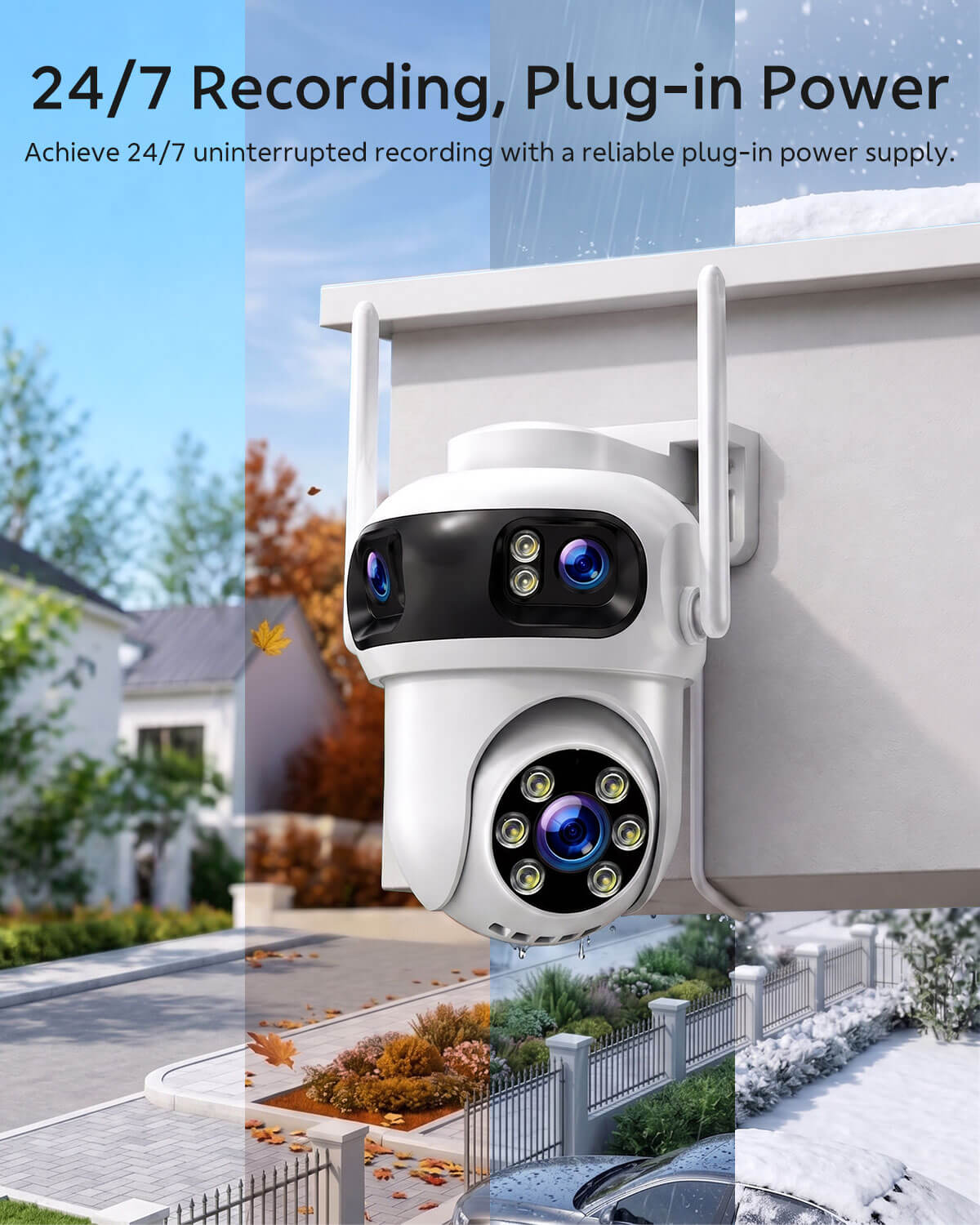 CAMCAMP SC57 Triple-Lens Wireless Security Cameras