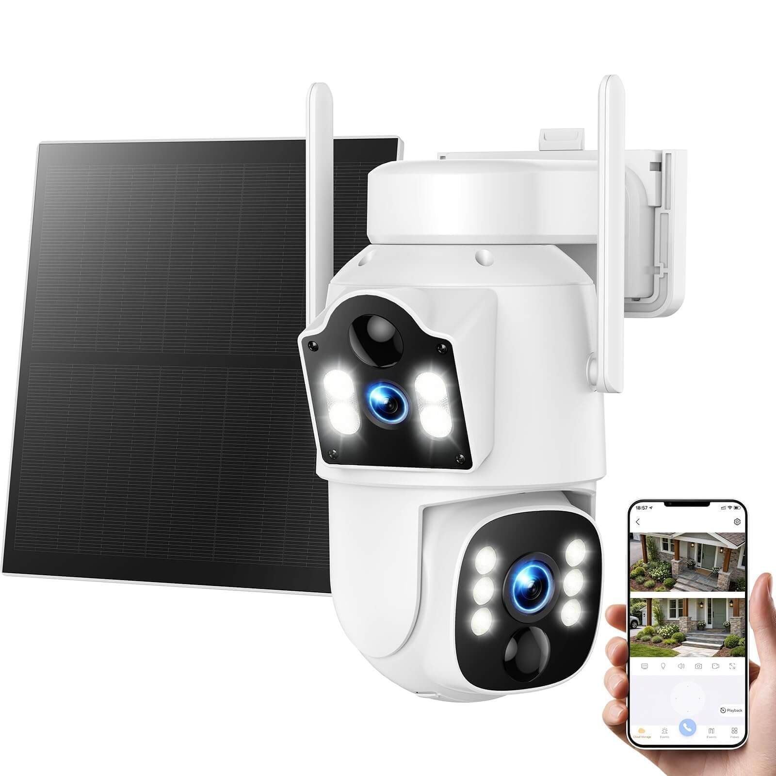 CAMCMAP SC39 Solar Powered Cellular Security Camera for Outdoor Construction Sites Farms, Ranches & Stables