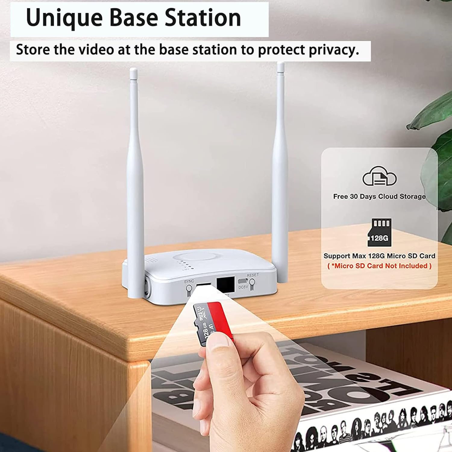 Camcamp SC14 4MP 2.5K Wireless Solar Powered Home Security Cameras Outdoor with Base Station