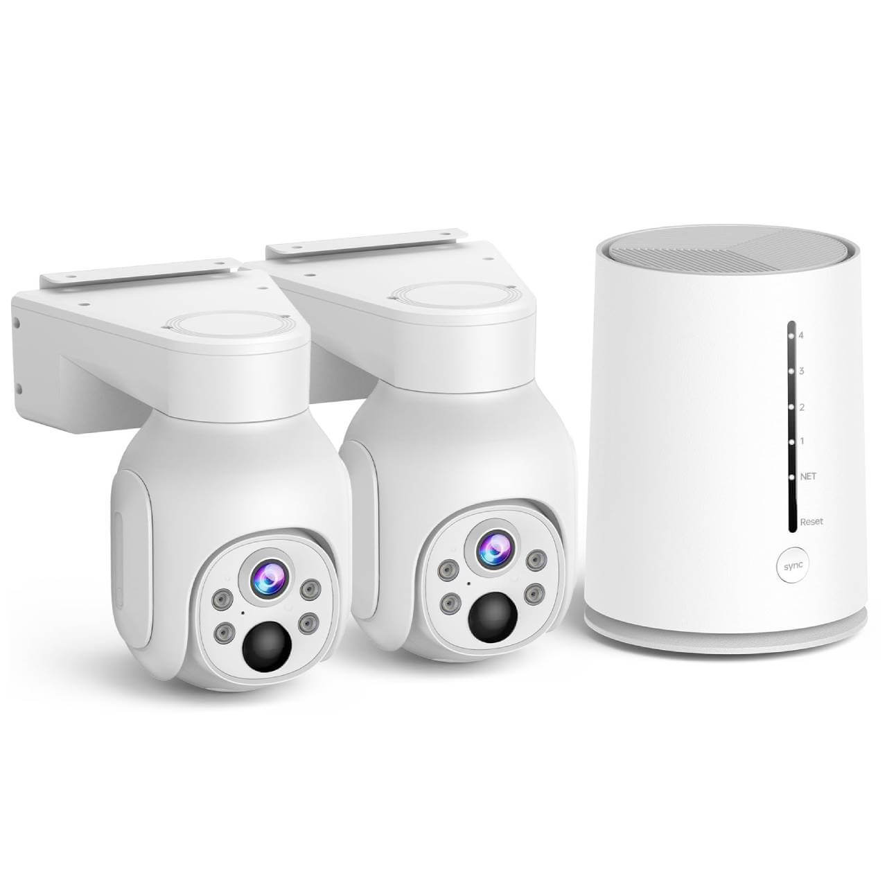 Camcamp SC19 4MP PTZ Wireless Battery Powered Wifi Security Camera System with Base Station for indoor outdoor