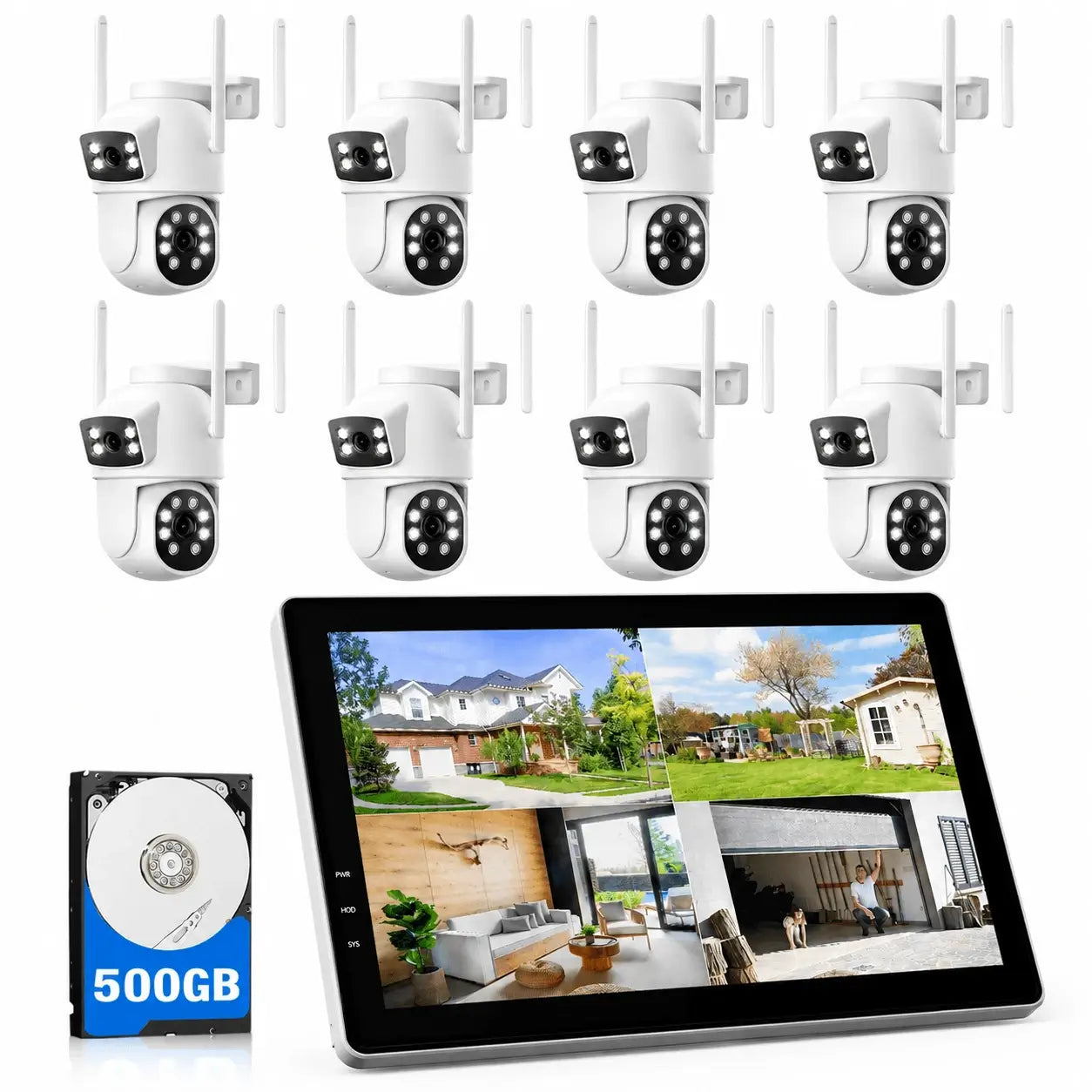 Camcamp SC49 Wireless Security Camera System with 10.1" Monitor