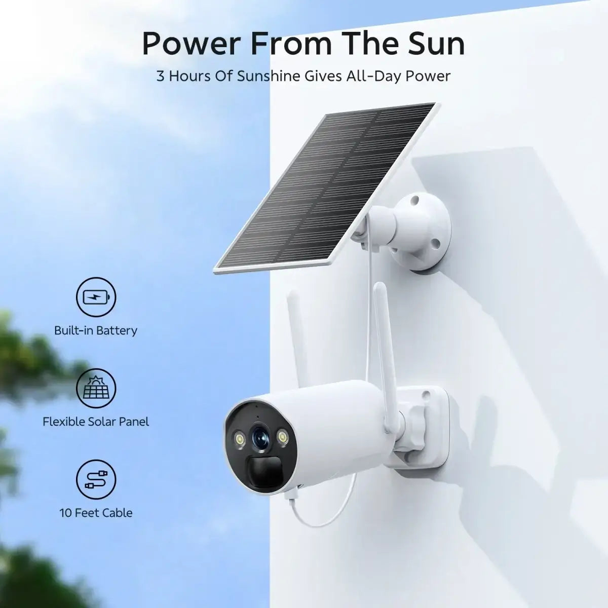 Camcamp SC17 No Monthly Fee Solar Powered nvr Camera System with 500GB HDD