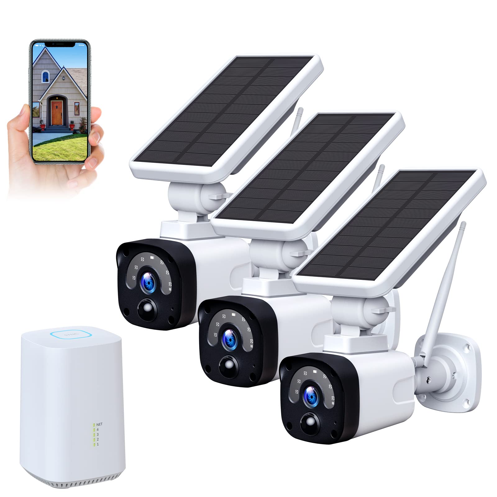 Camcamp SC04 4MP 100 WireFree Outdoor Solar Security Cameras System