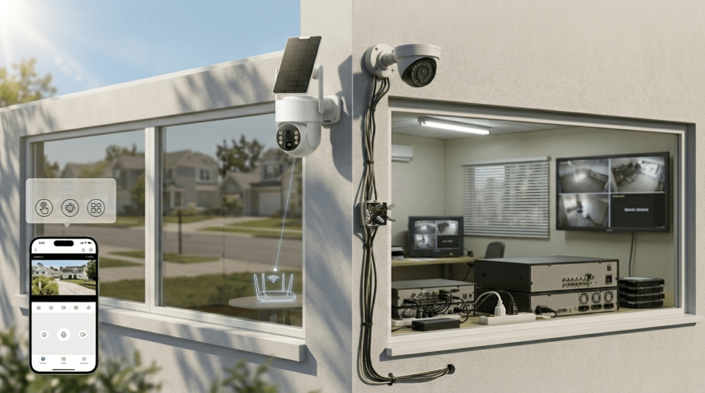 Wireless vs wired security cameras comparison for smart home protection