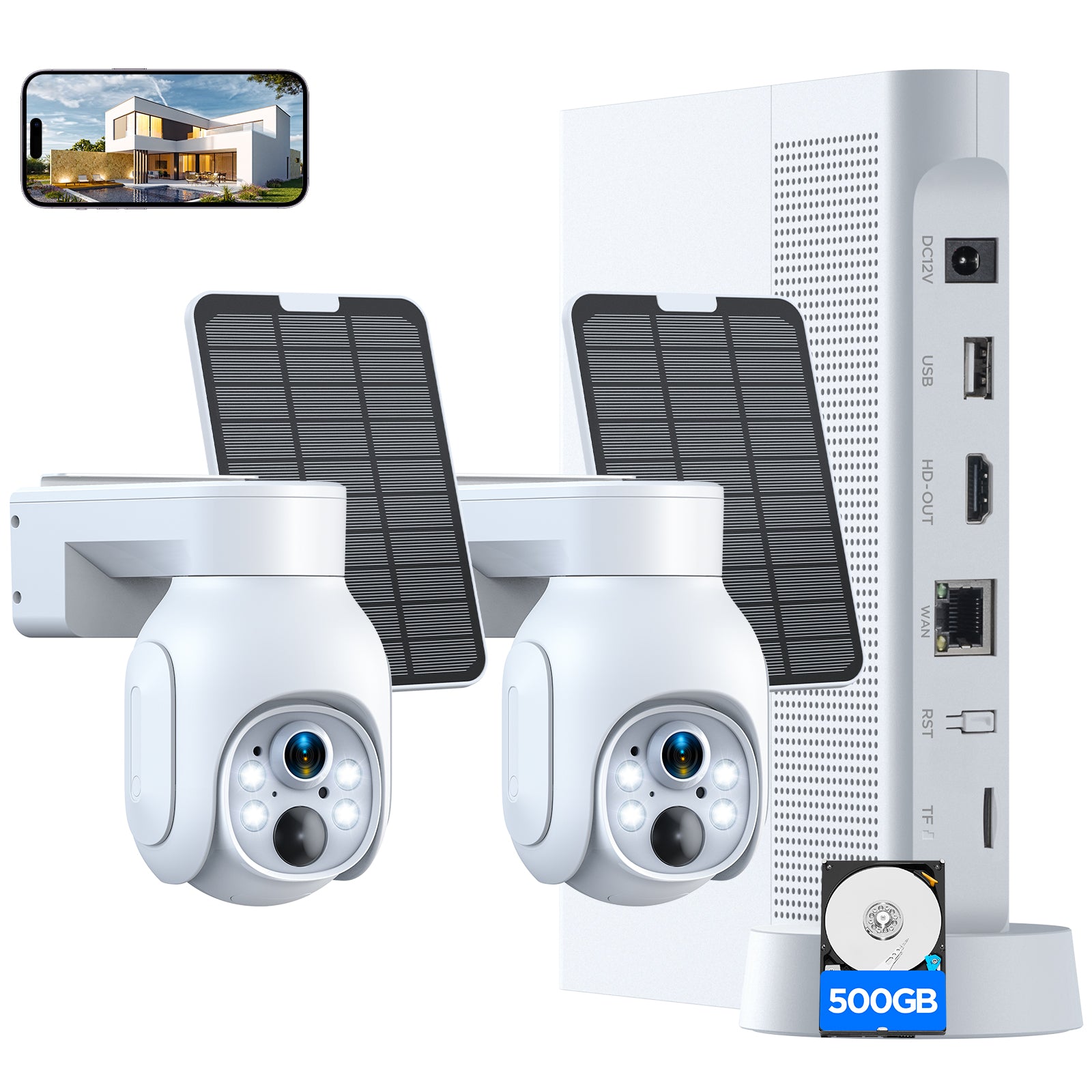 Camcamp SC23 4MP Wireless Solar Powered WiFi PTZ Security Camera Syste# ...
