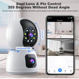 Camcamp SC24 2MP Security Camera 2.4G WiFi Dual Lens PTZ Control with Color Night Vision