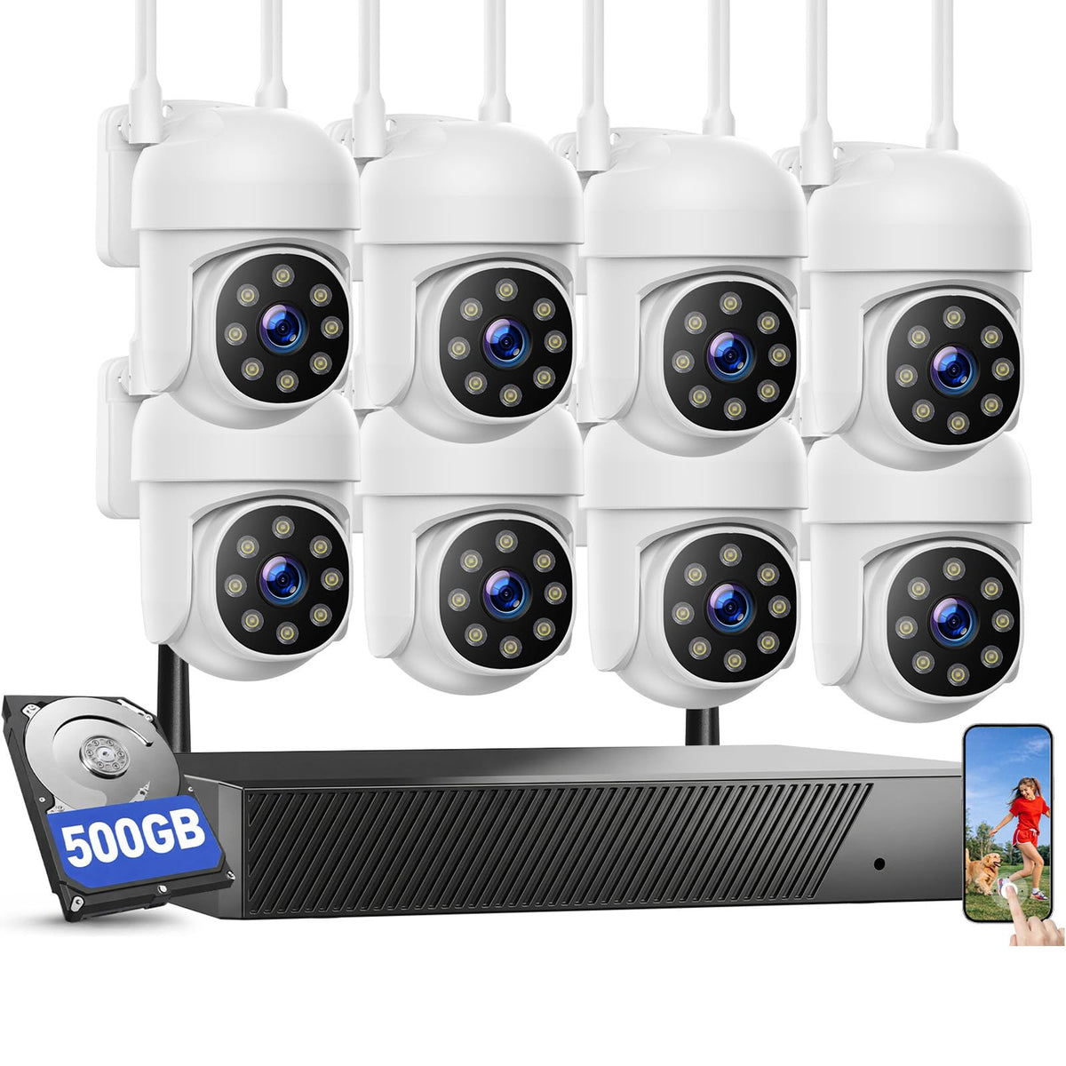 Camcamp SC54 Wireless Security Camera System Expandable 16CH 4K NVR for Home Security