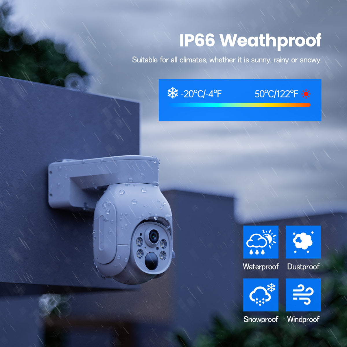 Camcamp SC19 4MP PTZ Wireless Battery Powered Wifi Security Camera Sys ...