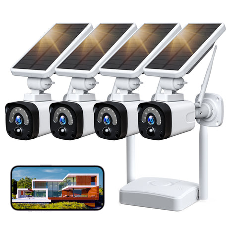 Camcamp SC14 2.5K Wireless Solar Security Camera Outdoor Cam with Motion Detection and Night Vision
