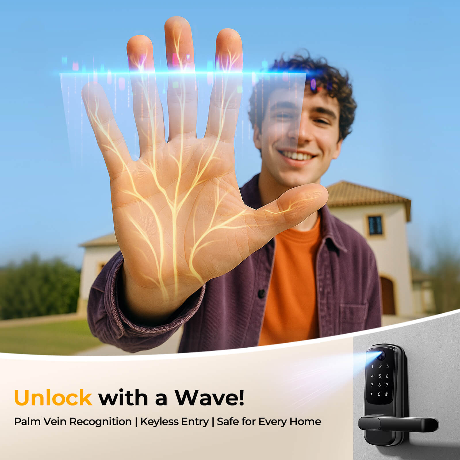 Camcamp DL04 Smart Door Lock with Palm Vein Recognition