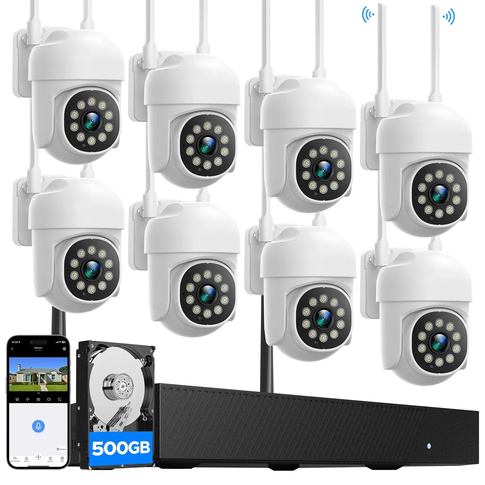 Camcamp SC54 Wireless Security Camera System Expandable 16CH 4K NVR for Home Security