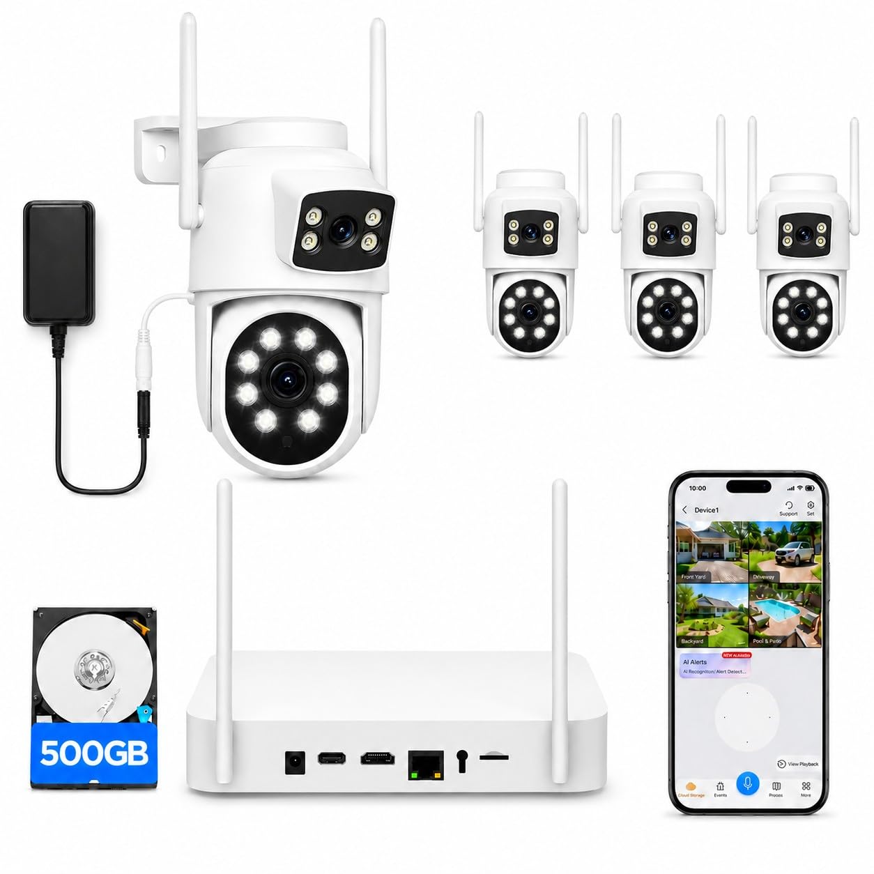Camcamp SC48 Wireless Security Camera System with 10CH NVR