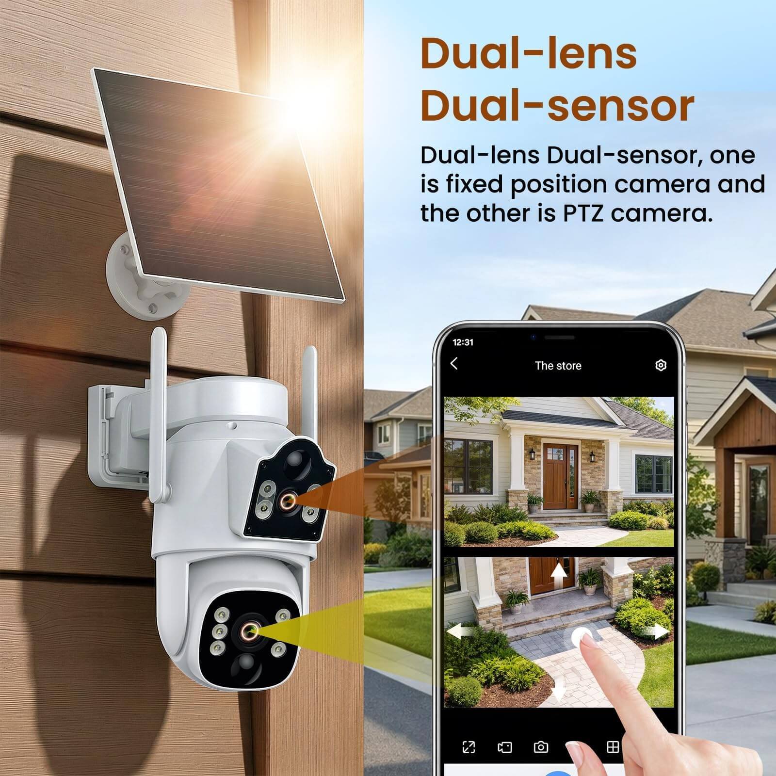 CAMCMAP SC39 Solar Powered Cellular Security Camera for Outdoor Construction Sites Farms, Ranches & Stables