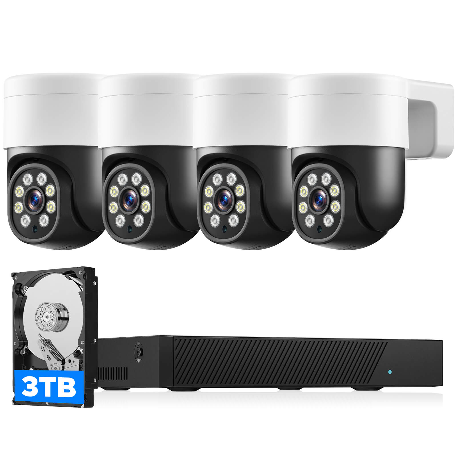 Camcamp SC45 4K 8MP PoE CCTV PTZ Home Security Camera System with 8CH NVR 24/7 Record