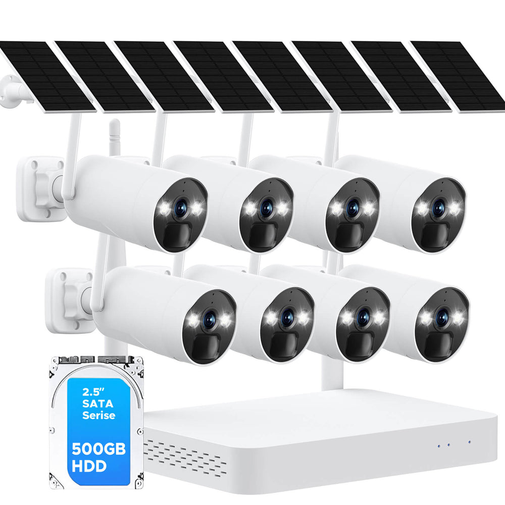 Camcamp SC17 No Monthly Fee Solar Powered nvr Camera System with 500GB