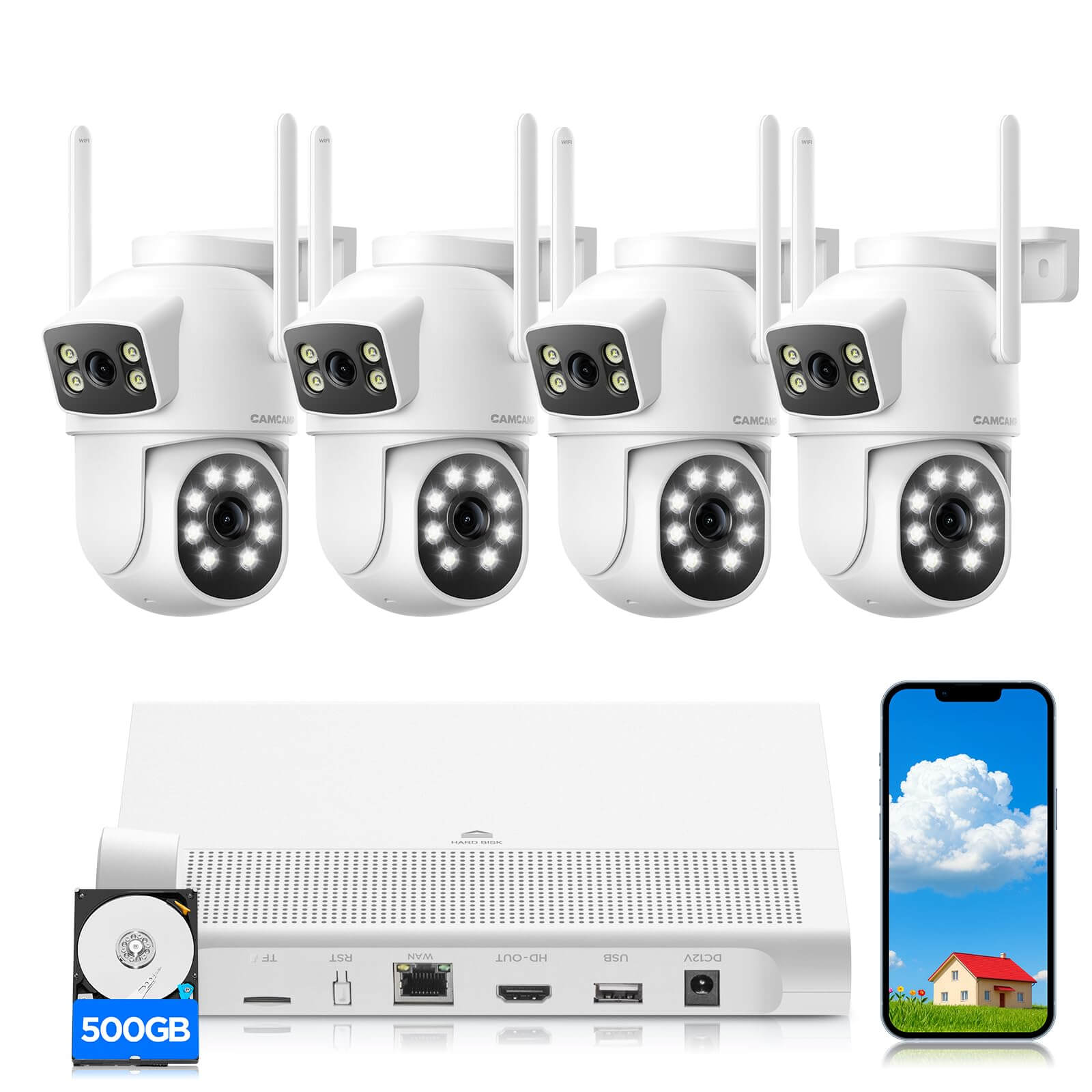 Camcamp SC48 Wireless Security Camera System with 10CH NVR