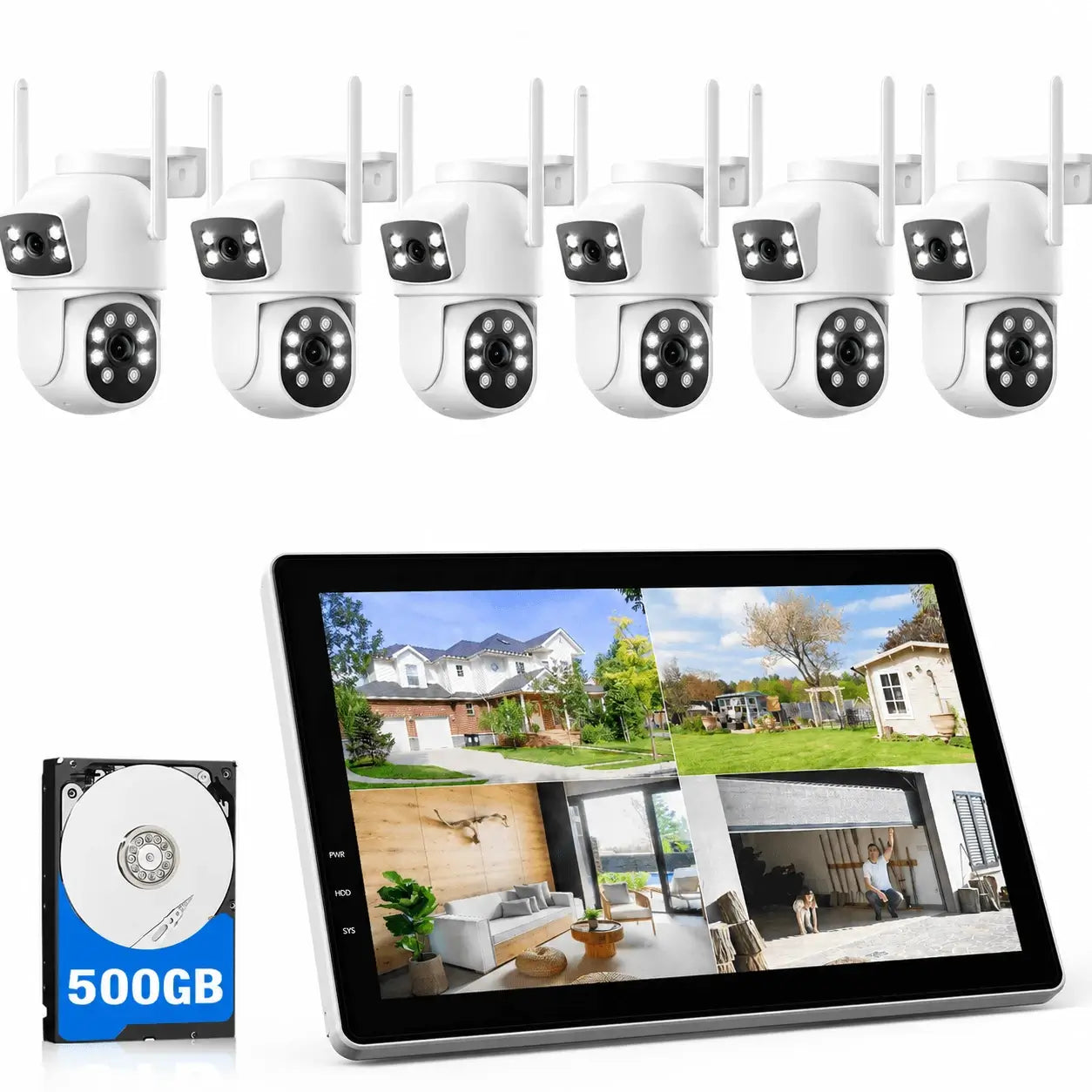 Camcamp SC49 Wireless Security Camera System with 10.1" Monitor