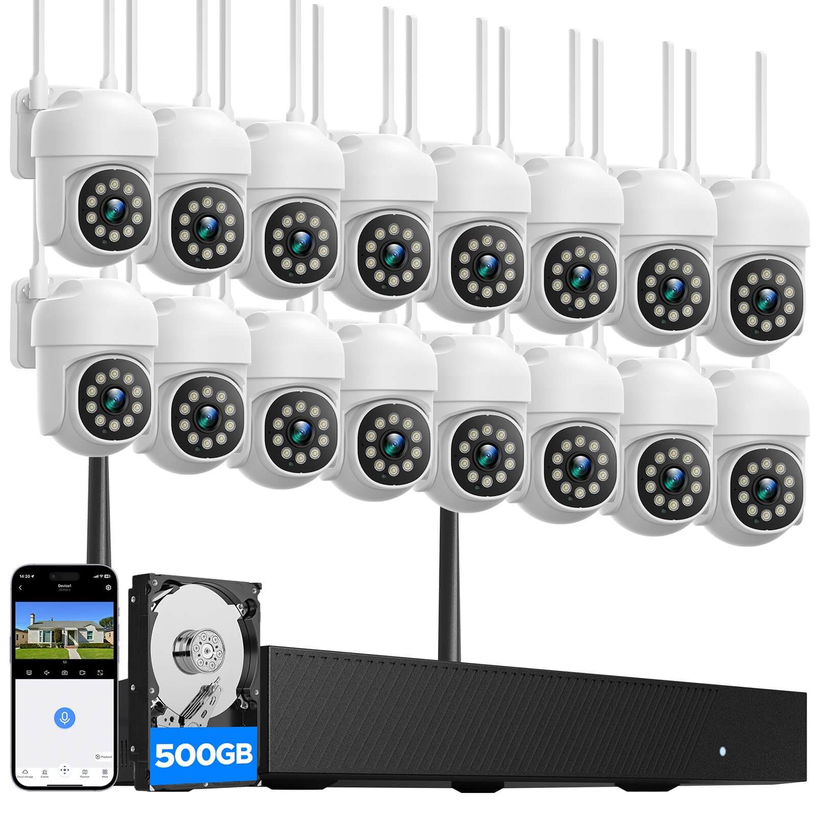 Camcamp SC54 Wireless Security Camera System Expandable 16CH 4K NVR for Home Security