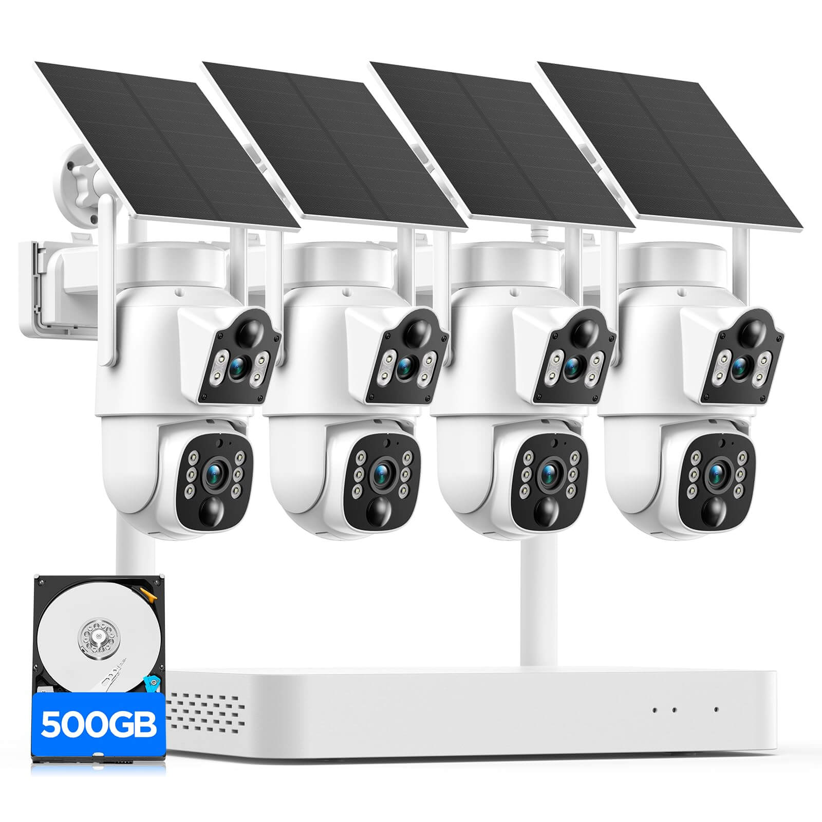 CAMCAMP SC56 Wireless Solar Powered Dual Lens Security Camera System