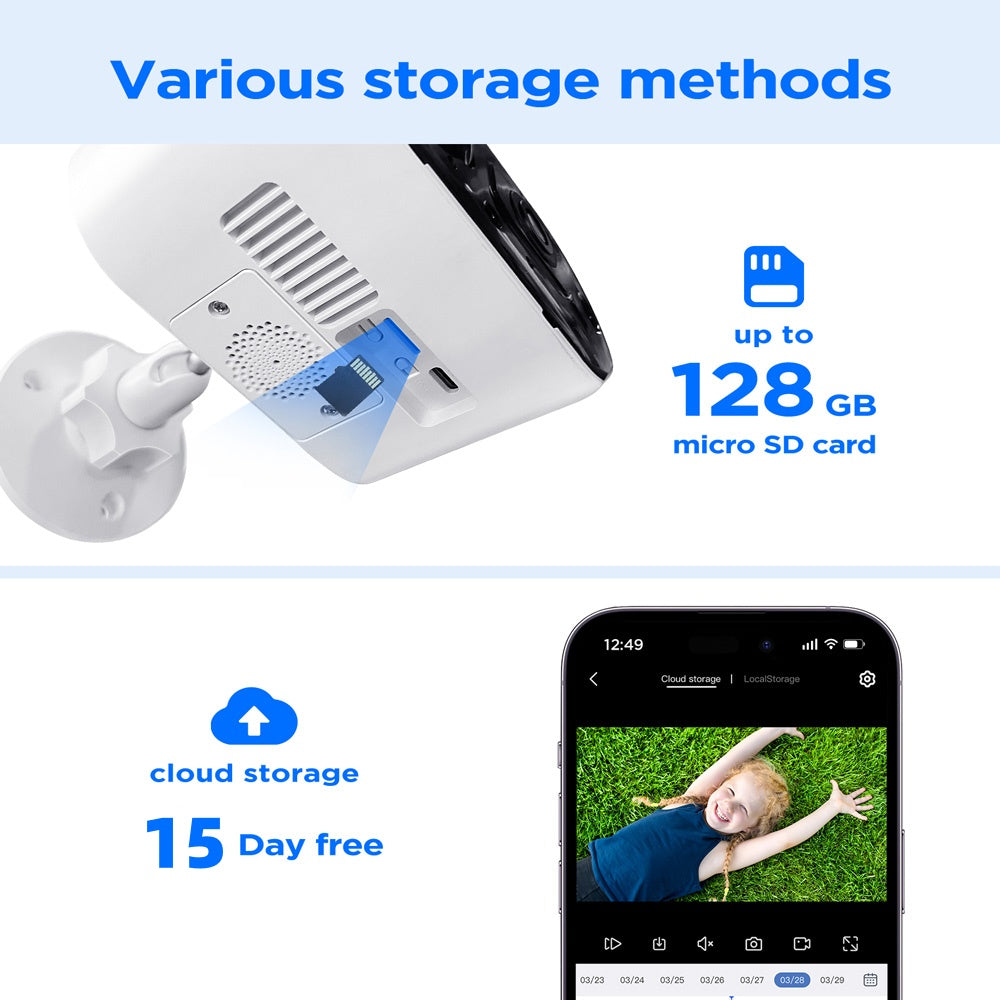 Camcamp SC15 2.5K 4MP Wireless Solar Security Cameras and Systems