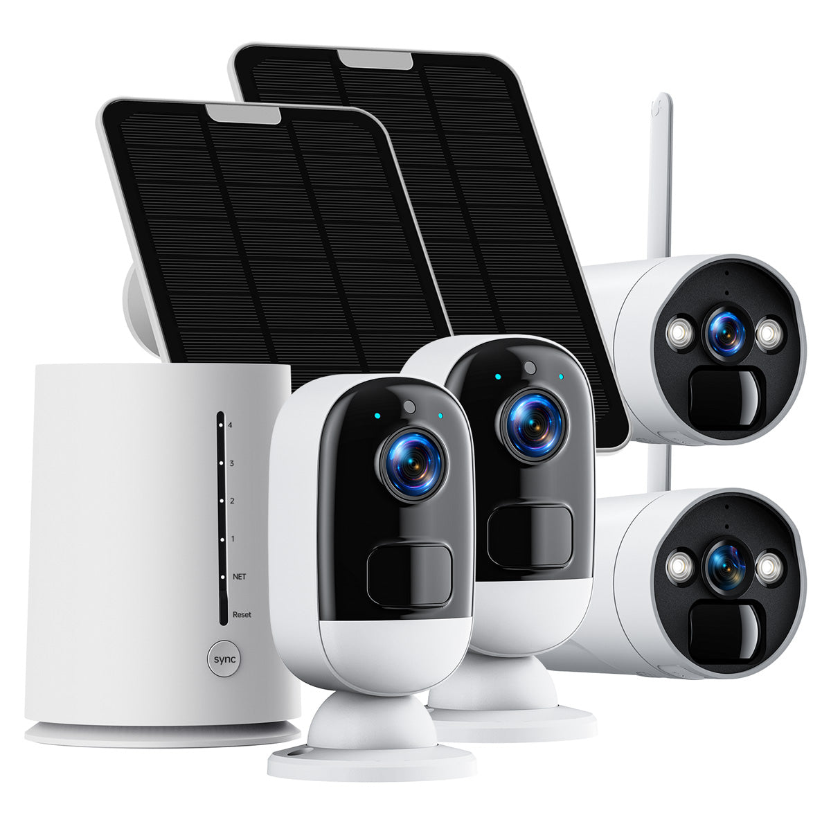 Camcamp SC05 3MP Solar Security Camera System for indoor outdoor use with Base Station