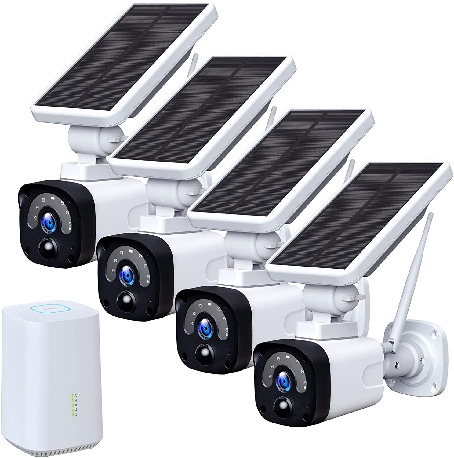 Camcamp SC04 4MP 100% Wire-Free Outdoor Solar Security Cameras System 5x Zoom with Base Station