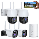 CAMCAMP SC06 4MP Battery Powered Wireless Security Camera System Outdoor 100% Wire-Free